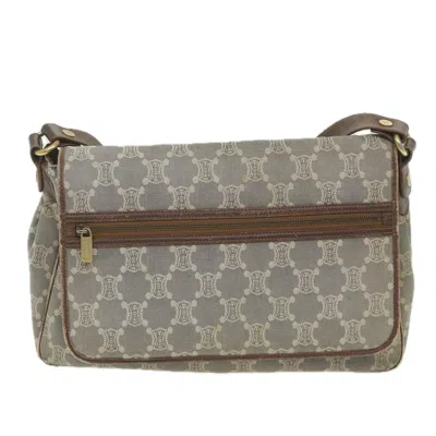 Pre-owned Celine Céline Triomphe Blue Canvas Shoulder Bag ()