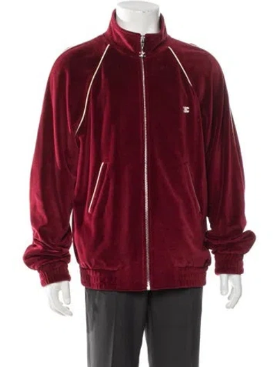 Pre-owned Celine Triomphe Bomber Jacket In Red