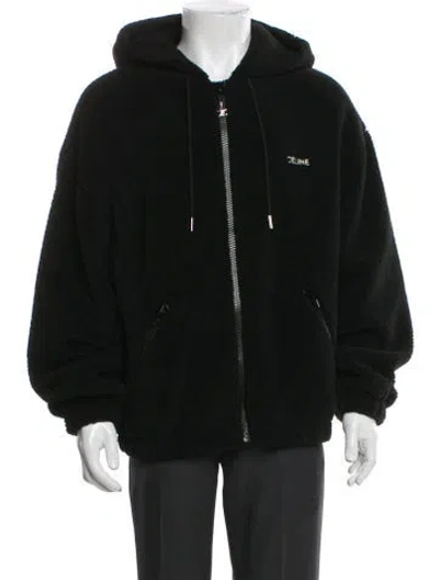 Pre-owned Celine Triomphe Bomber Jacket W/ Tags In Black