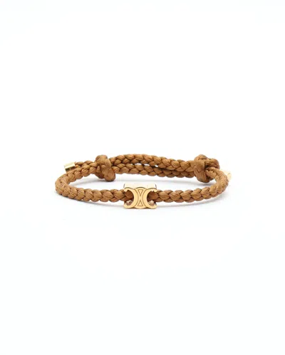 Celine Céline Triomphe Bracelet In Brown