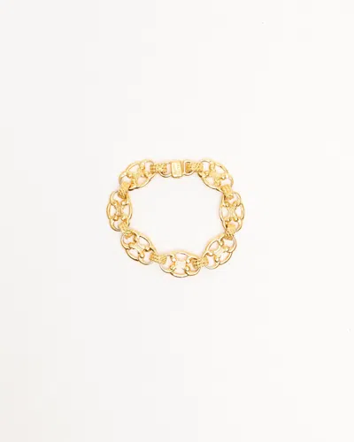 Celine Céline Triomphe Bracelet In Brass With Gold Finish
