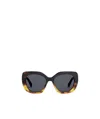 Celine Triomphe Brand Butterfly Frame Sunglasses In Havana/ Smoke