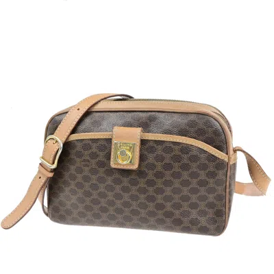 Pre-owned Celine Céline Triomphe Brown Canvas Shoulder Bag ()