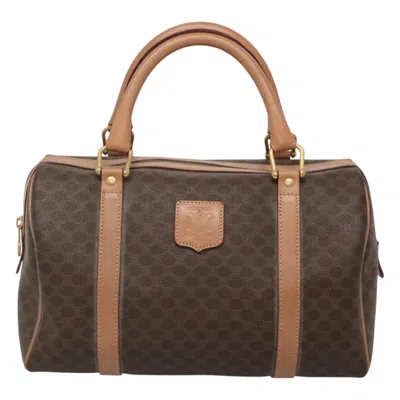 Pre-owned Celine Céline Triomphe Brown Canvas Travel Bag ()