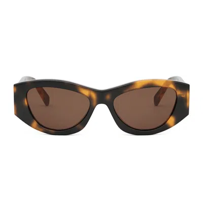 Celine Triomphe Brown Gradient Irregular Ladies Sunglasses Cl40308u 53e 55 In ["brown"]