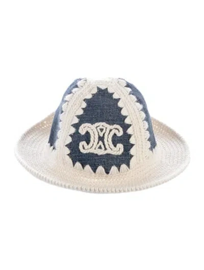 Pre-owned Celine Triomphe Bucket Hat