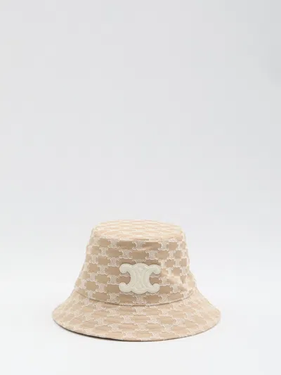 Celine Triomphe Bucket Hat In Black