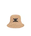 Celine Triomphe Bucket Hat In Honey-colored