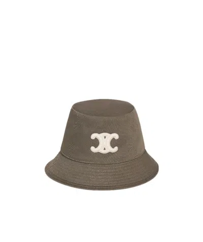 Celine Triomphe Bucket Hat In Cotton