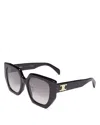 Celine Triomphe Butterfly Sunglasses, 55mm In Black/gray Gradient