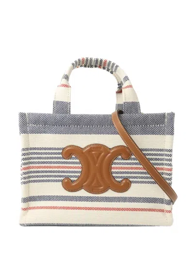 Pre-owned Celine Triomphe Cabas Thais Tote Bag In Neutral