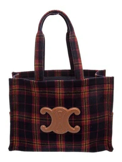 Pre-owned Celine Triomphe Cabas Thais Tote Large 2024 In Blue