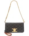 Celine Triomphe Canvas & Leather Multipochette In Multi