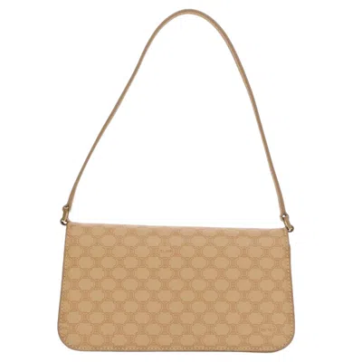 Pre-owned Celine Triomphe Canvas Handbag () In Beige