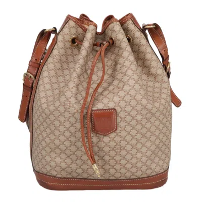 Pre-owned Celine Triomphe Canvas Shoulder Bag () In Beige