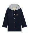 Celine Triomphe Car Coat Jacket In Corduroy In Blue