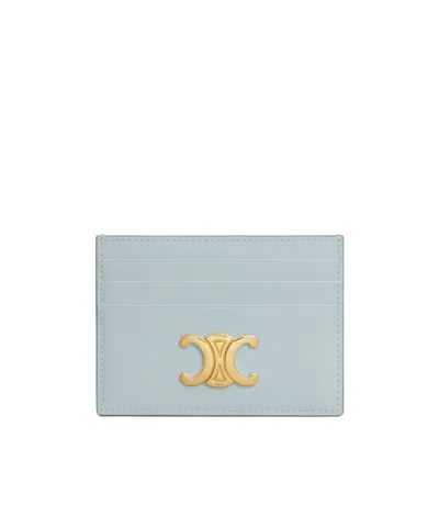 Celine Triomphe Card Bag In Green