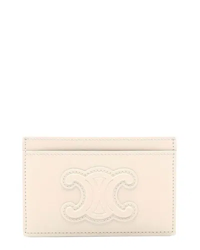 Celine Triomphe Card Case (authentic Pre-loved) In Neutral