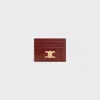 Celine Triomphe Card Case In Red