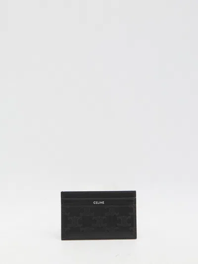 Celine Triomphe Cardholder In Black