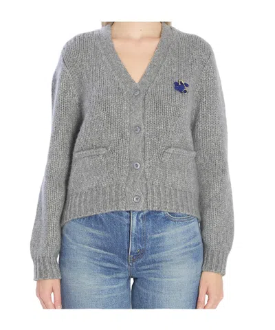 Celine Women Triomphe Cardigan In Gray