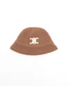 Celine Céline Triomphe Cashmere Bucket Hat In Brown