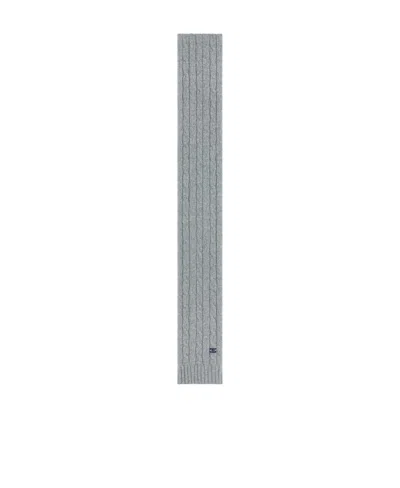Celine Triomphe Cashmere Twisted Knitted Scarf In Gray