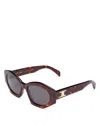 Celine Triomphe Cat Eye Sunglasses, 55mm In Burgundy