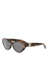 Celine Triomphe Cat Eye Sunglasses, 56mm In Brown