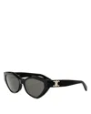 Celine Triomphe 17 56mm Cat Eye Sunglasses In Black