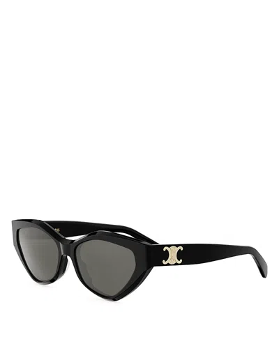 CELINE TRIOMPHE CAT EYE SUNGLASSES, 56MM