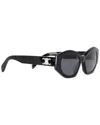 Celine Triomphe Logo Acetate Cat-eye Sunglasses In Black