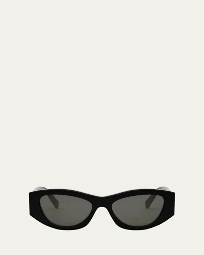 Celine Triomphe Cat-eye Sunglasses In Black
