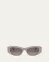 Celine Triomphe 55mm Rectangular Sunglasses In Light Brown