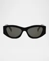 Celine Triomphe Cat-eye Sunglasses In Sblksmk