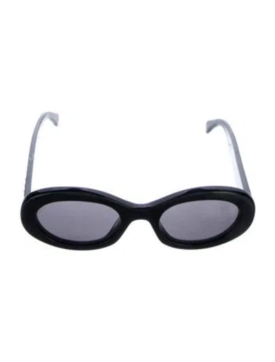 Pre-owned Celine Triomphe Cat-eye Sunglasses In Black