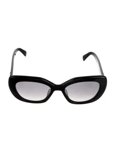 Pre-owned Celine Triomphe Cat-eye Sunglasses In Black