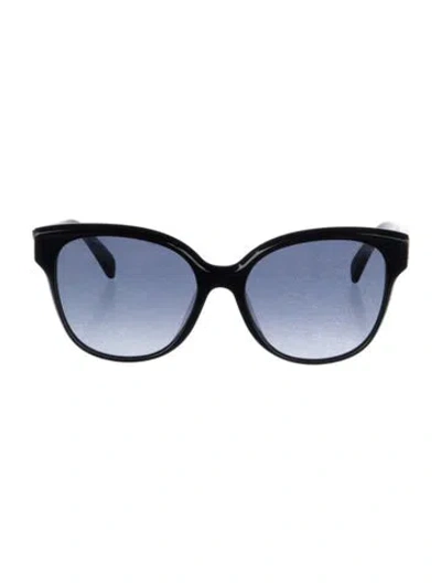 Pre-owned Celine Triomphe Cat-eye Sunglasses In Black