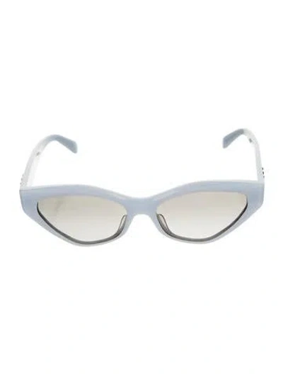Pre-owned Celine Triomphe Cat-eye Sunglasses In Blue
