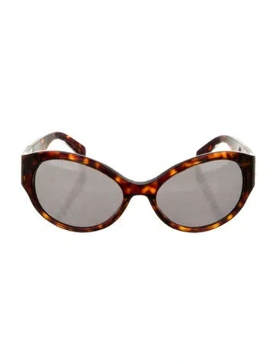 Pre-owned Celine Triomphe Cat-eye Sunglasses In Brown