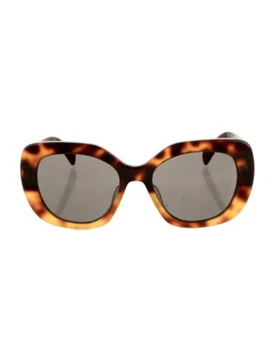 Pre-owned Celine Triomphe Cat-eye Sunglasses In Brown