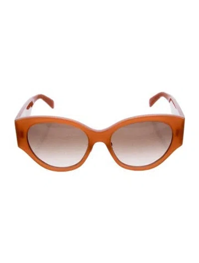 Pre-owned Celine Triomphe Cat-eye Sunglasses In Brown