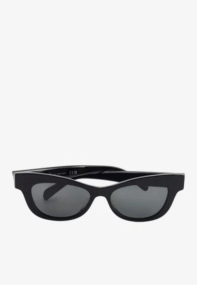 Celine Triomphe Cat-eye Acetate Sunglasses In Black