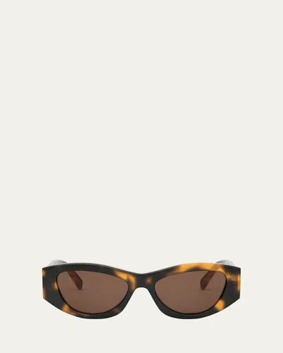 Celine Triomphe Cat-eye Sunglasses In Havana