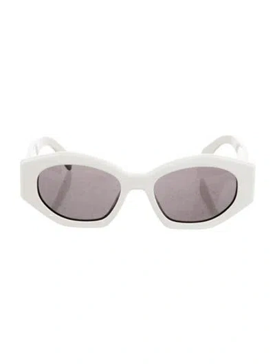 Pre-owned Celine Triomphe Cat-eye Sunglasses In White