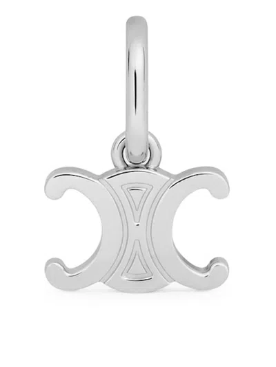 Celine Triomphe  Charms In Rhodium-plated Brass In Silver