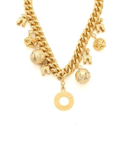 Celine Céline Triomphe Charm Necklace In Gold