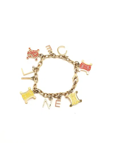 Pre-owned Celine Céline Triomphe Charms Bracelet In Multicolour