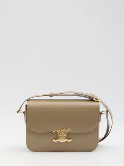 Celine Triomphe Classique Bag In Green