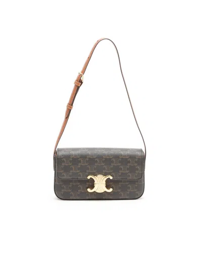 Celine Céline Triomphe Claude Bag In Gray